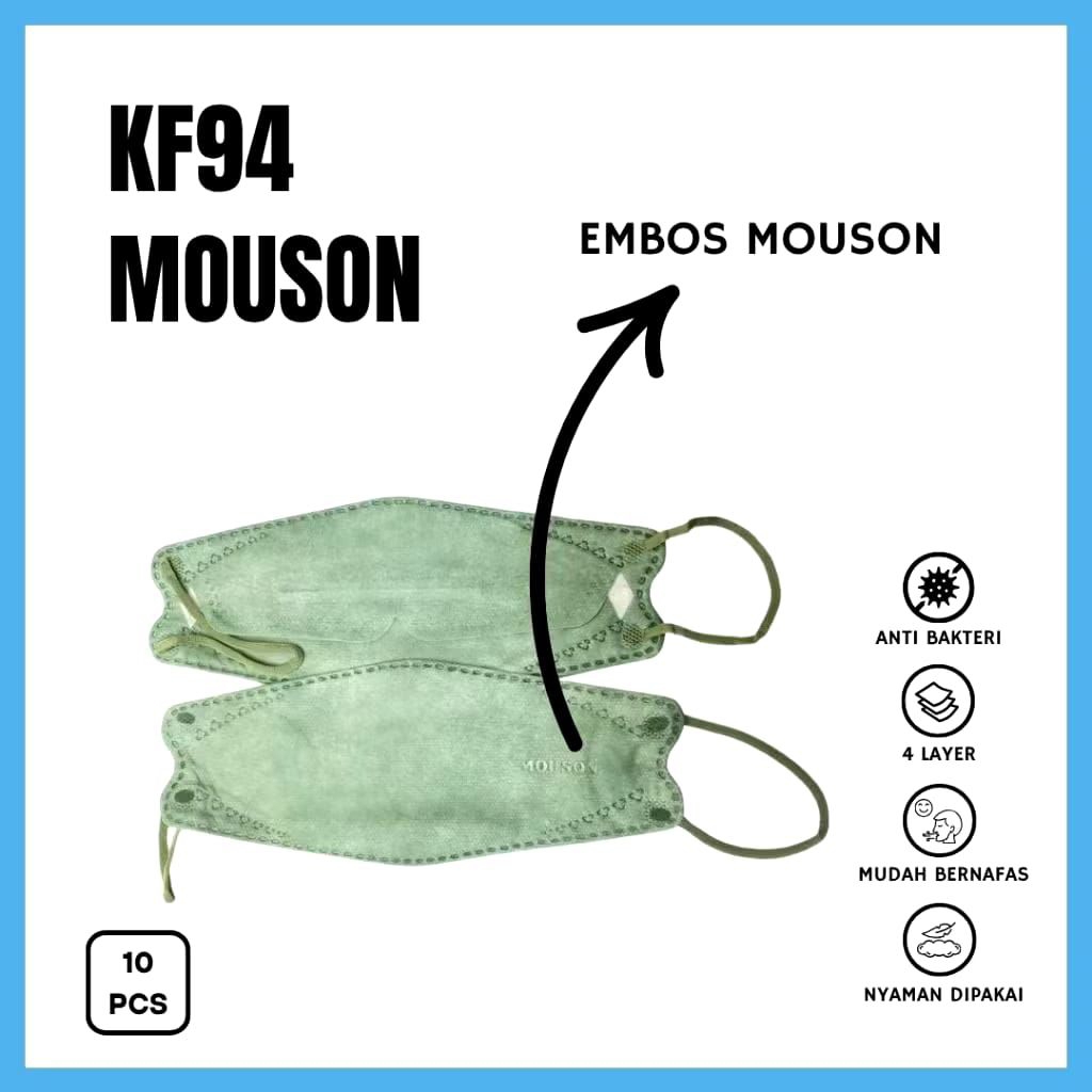 Masker KN94 Premium Mouson 4ply isi 10 Disposable Mask