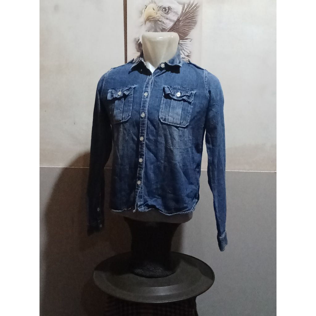 Jacket (Jeans Kemeja) AVIREX Size S - MFit