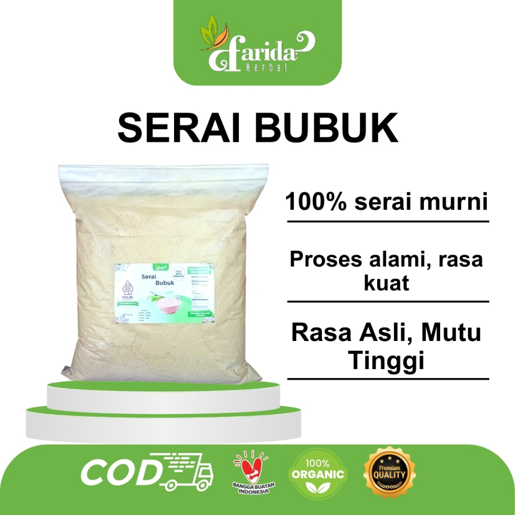 

Serai Sereh Bubuk Tradisional Tanpa Pengawet Farida Herbal Siap Pakai 100% Asli