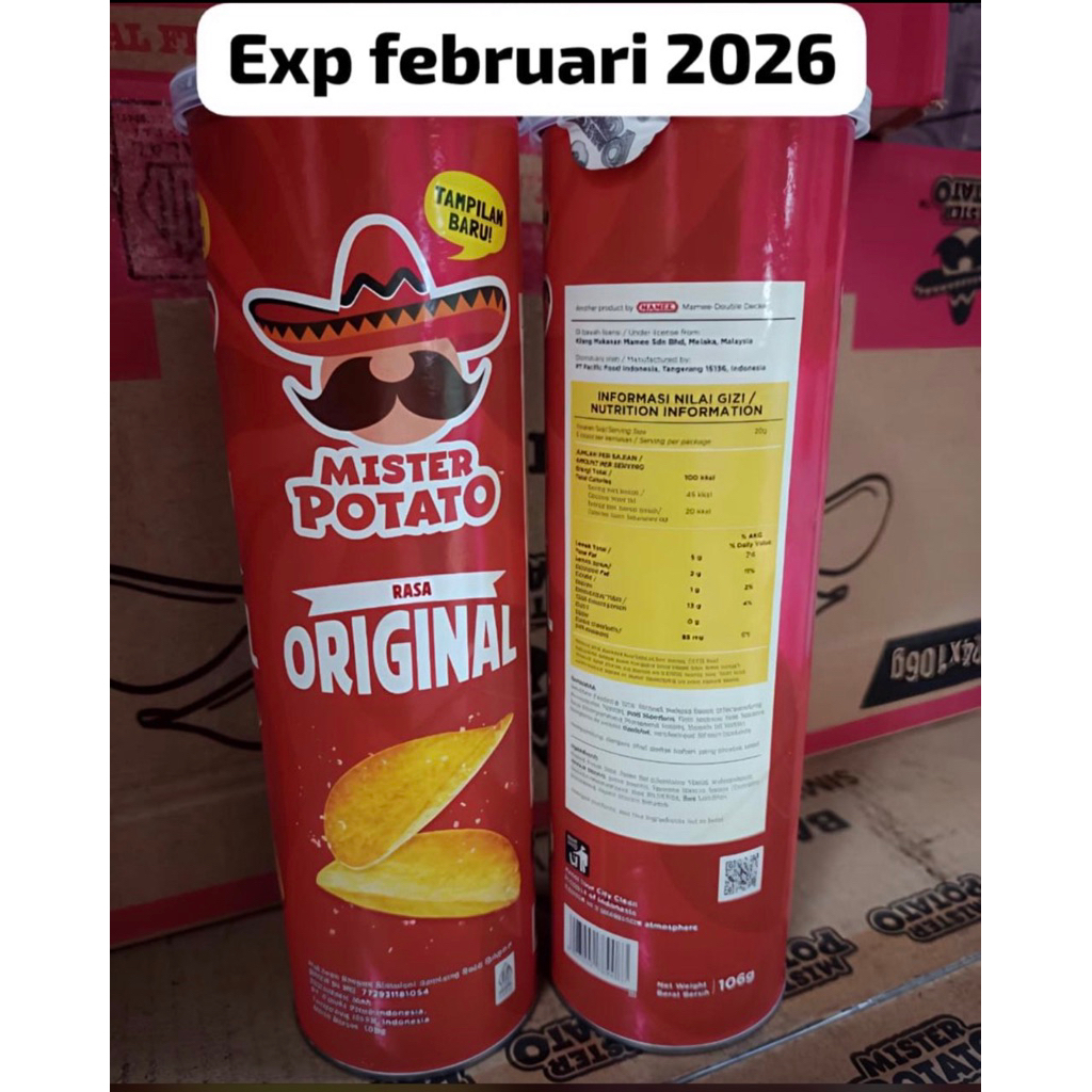 

PROMO MISTER POTATO 106 GRAM VARIAN ORIGINAL ( DAPAT 2 TABUNG BESAR )