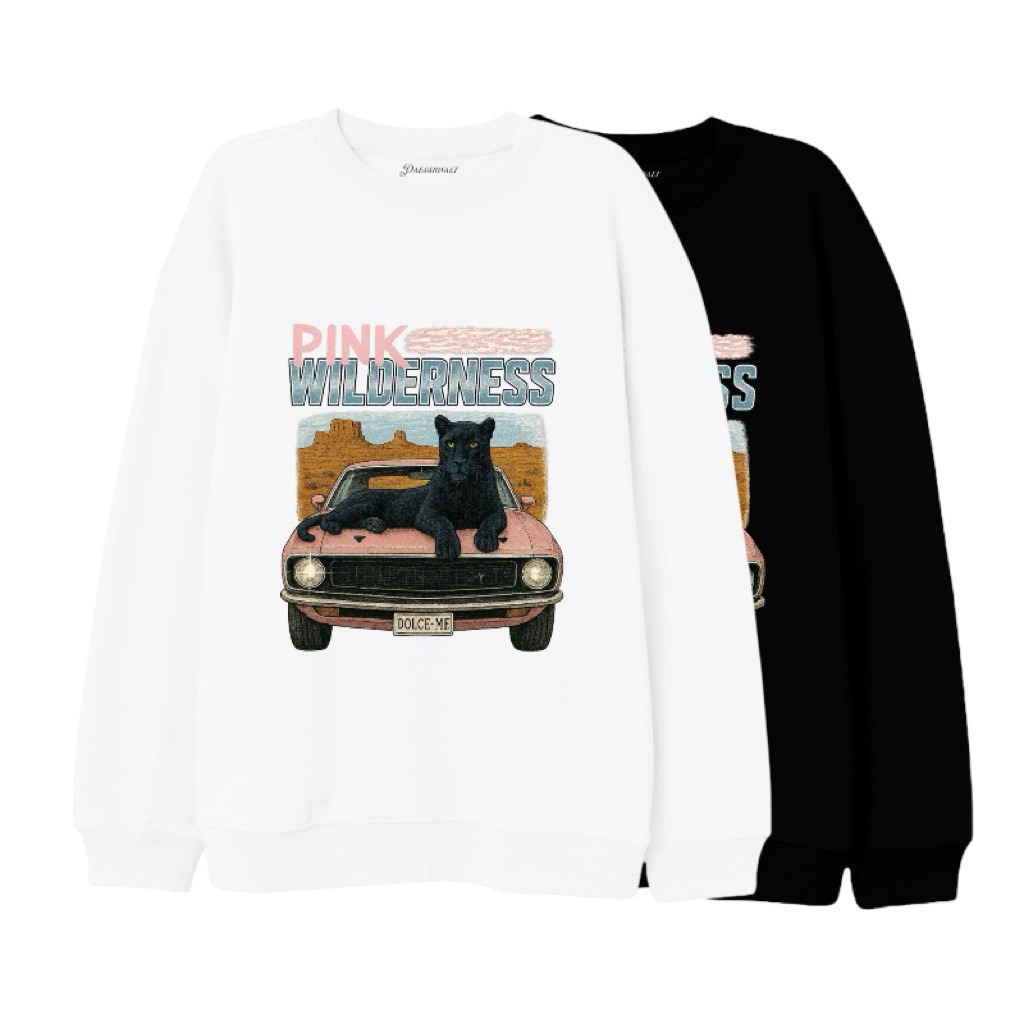 OTTO CREWNECK (IN 2 COLORS) - Unisex Graphic Printed Oversized Sweatshirt Sweater Black Panther Pink