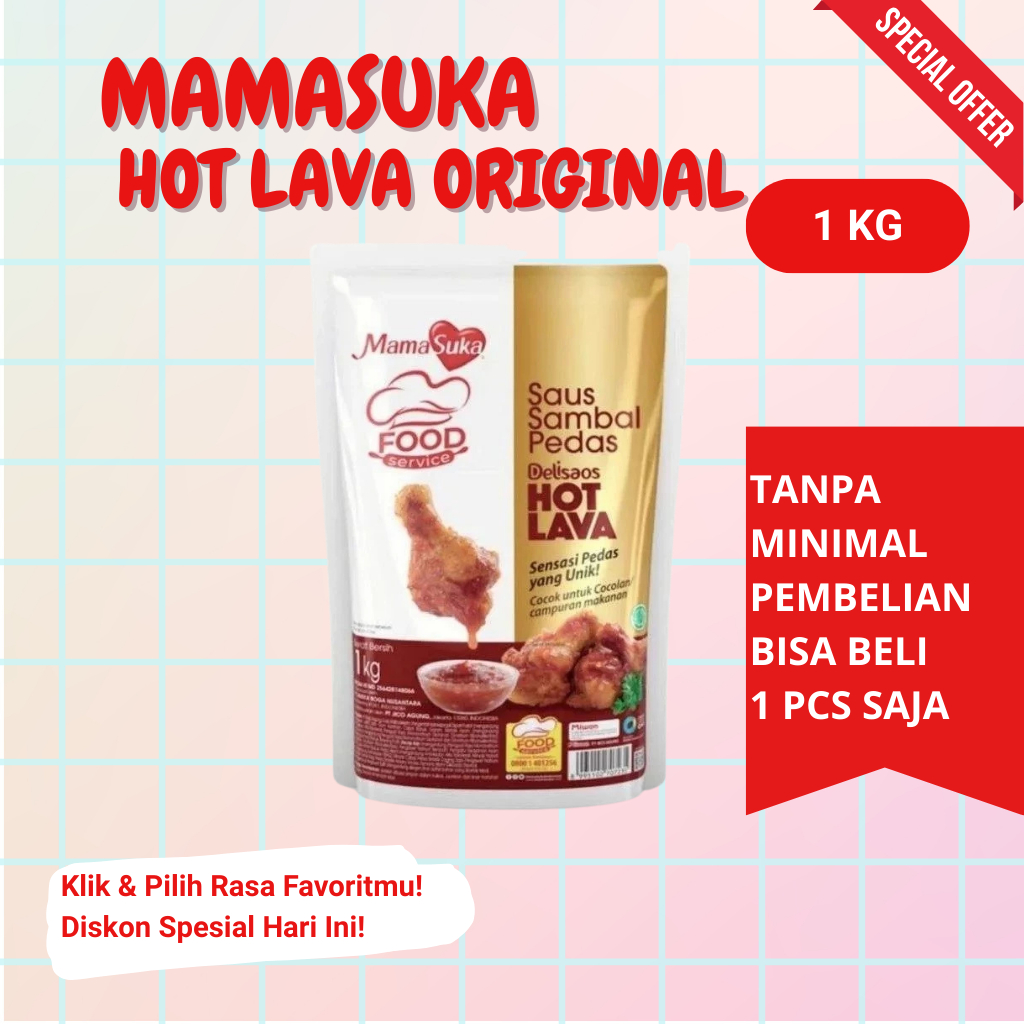 

MamaSuka Saus Hot Lava original ukuran 1 Kg