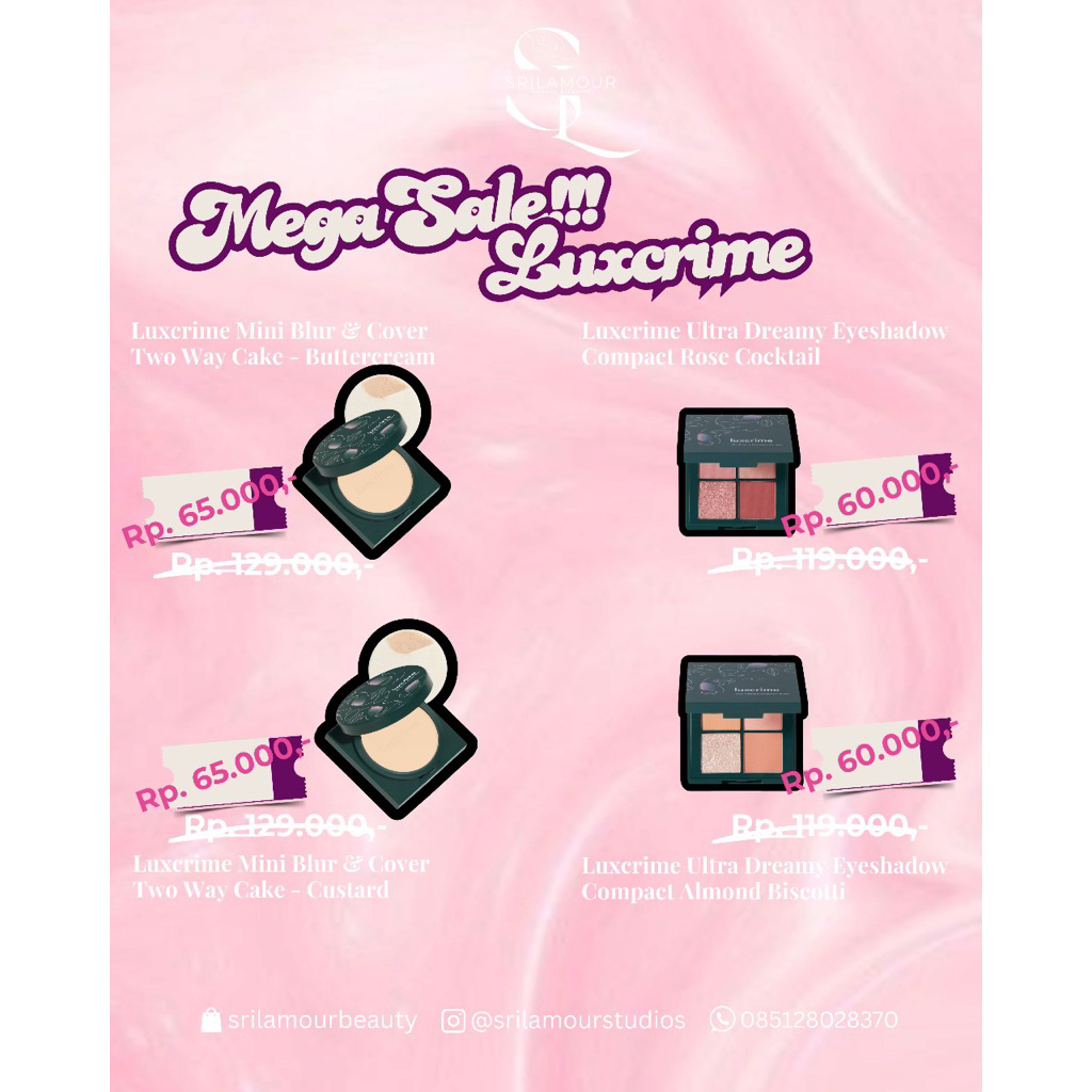 Luxcrime Two Way Cake & Luxcrime Ultra Dreamy Eyeshadow