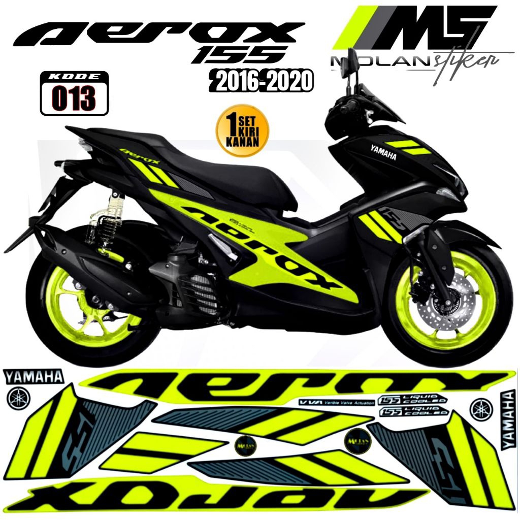 Decal Sticker Striping Variasi Aerox Old Aerox 155 Old 2016-2019 Aerox 155 Lama Yamaha Aerox 155 Vva