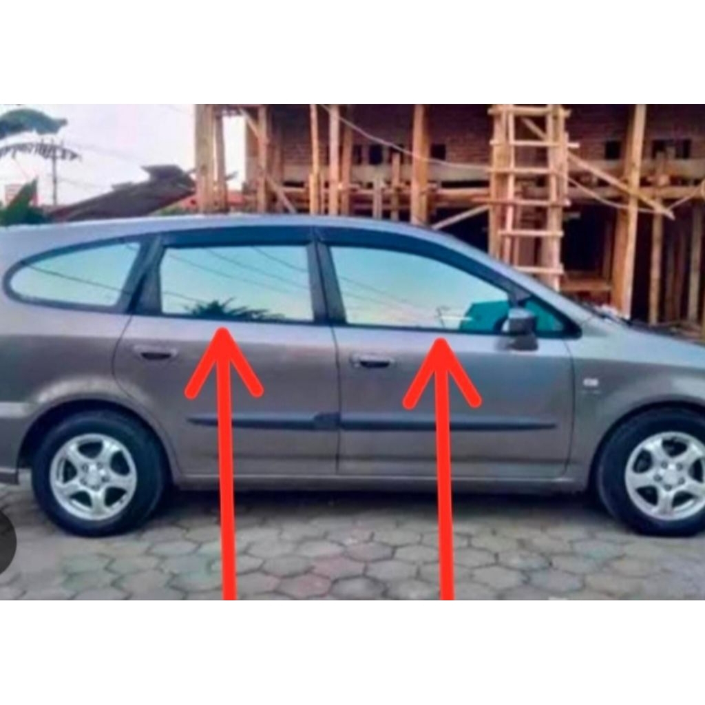 karet pelipit kaca luar water strip kaca luar mobil honda stream_crome