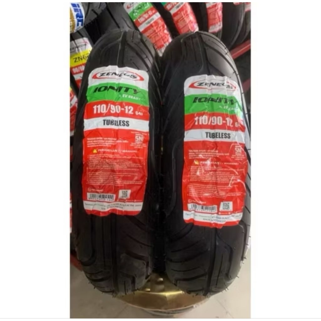 BAN LUAR TUBELES ZENEOS 110/90-12 IONTY BAN DONAT RING 12 ZENEOS TUBELES