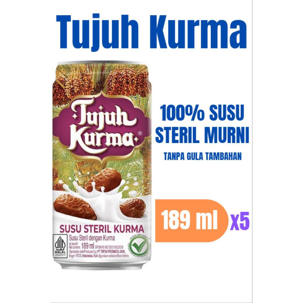 

Susu Steril Tujuh kurma 189ml x 5