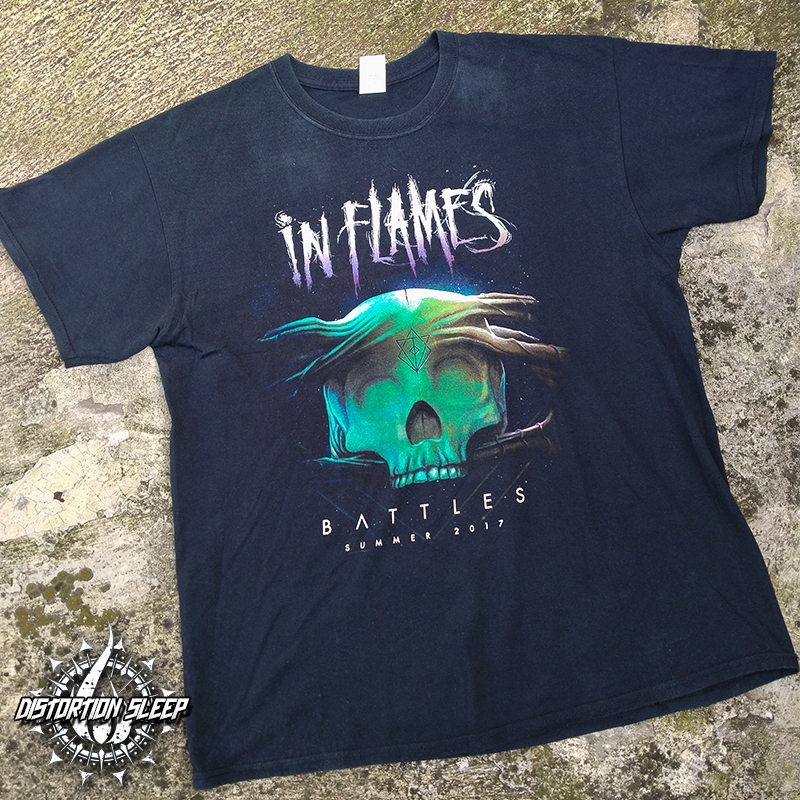 Tshirt Band In Flames 'Battles Summer 2017'/ Second 95 % / Size L / Tag Gildan Heavy Cotton