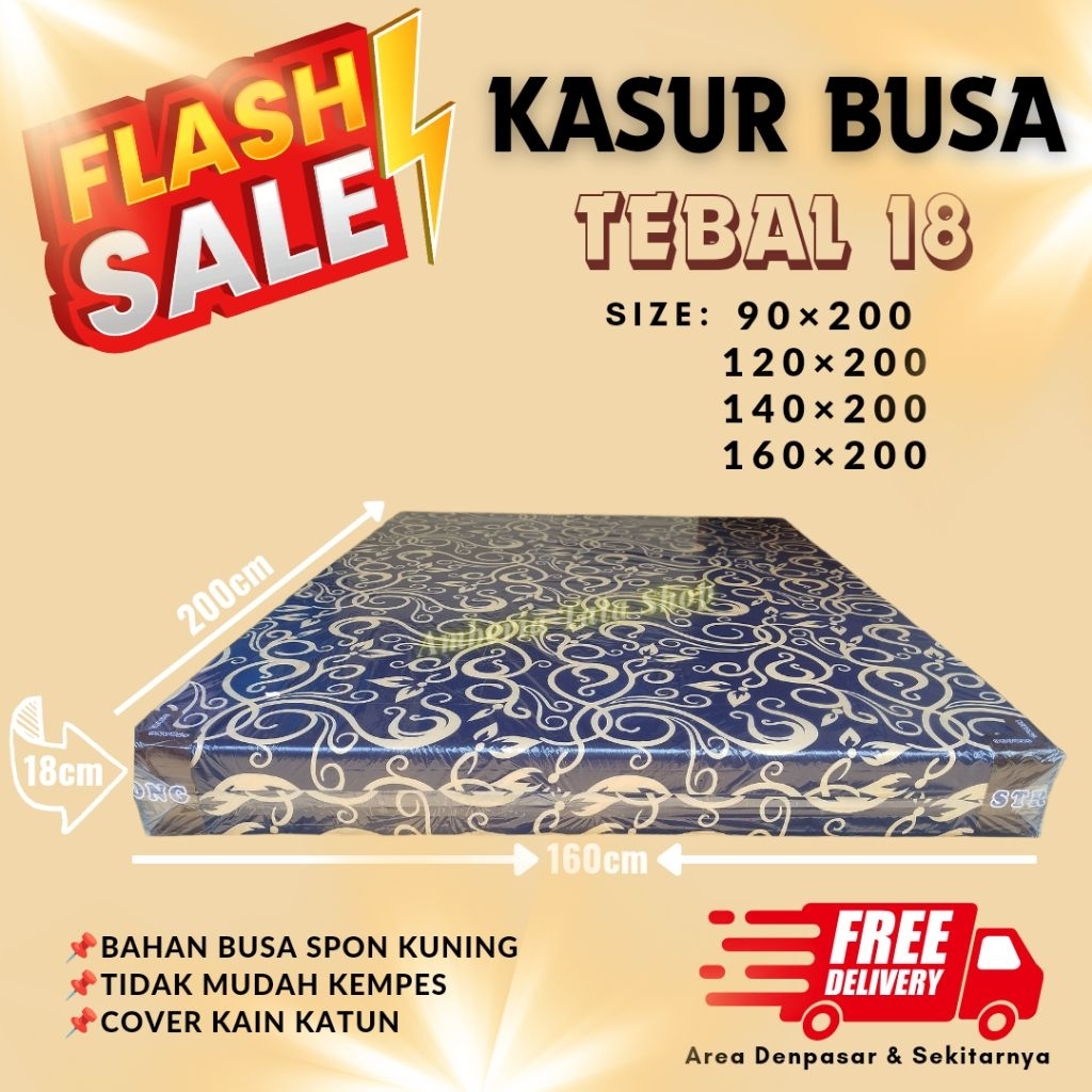 Kasur Spon Busa 18cm Real Full Busa Spon