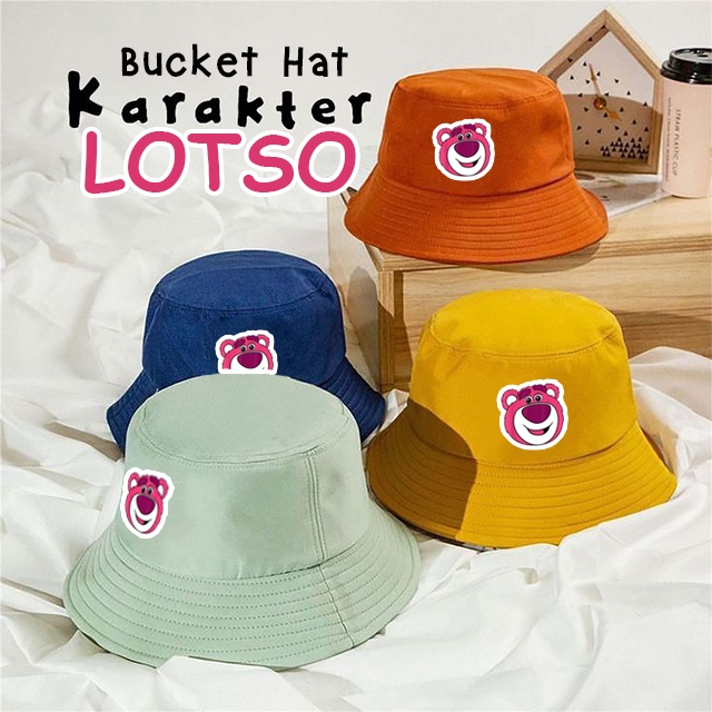 Topi Anak Bucket Hat Anak 2-10 Tahun Sablon LOTSO Topi Sablon Nama Unisex