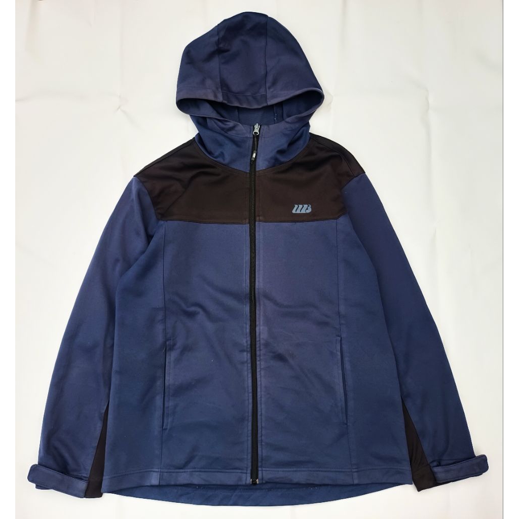 jaket DCM hoodie bahan scuba warna navy