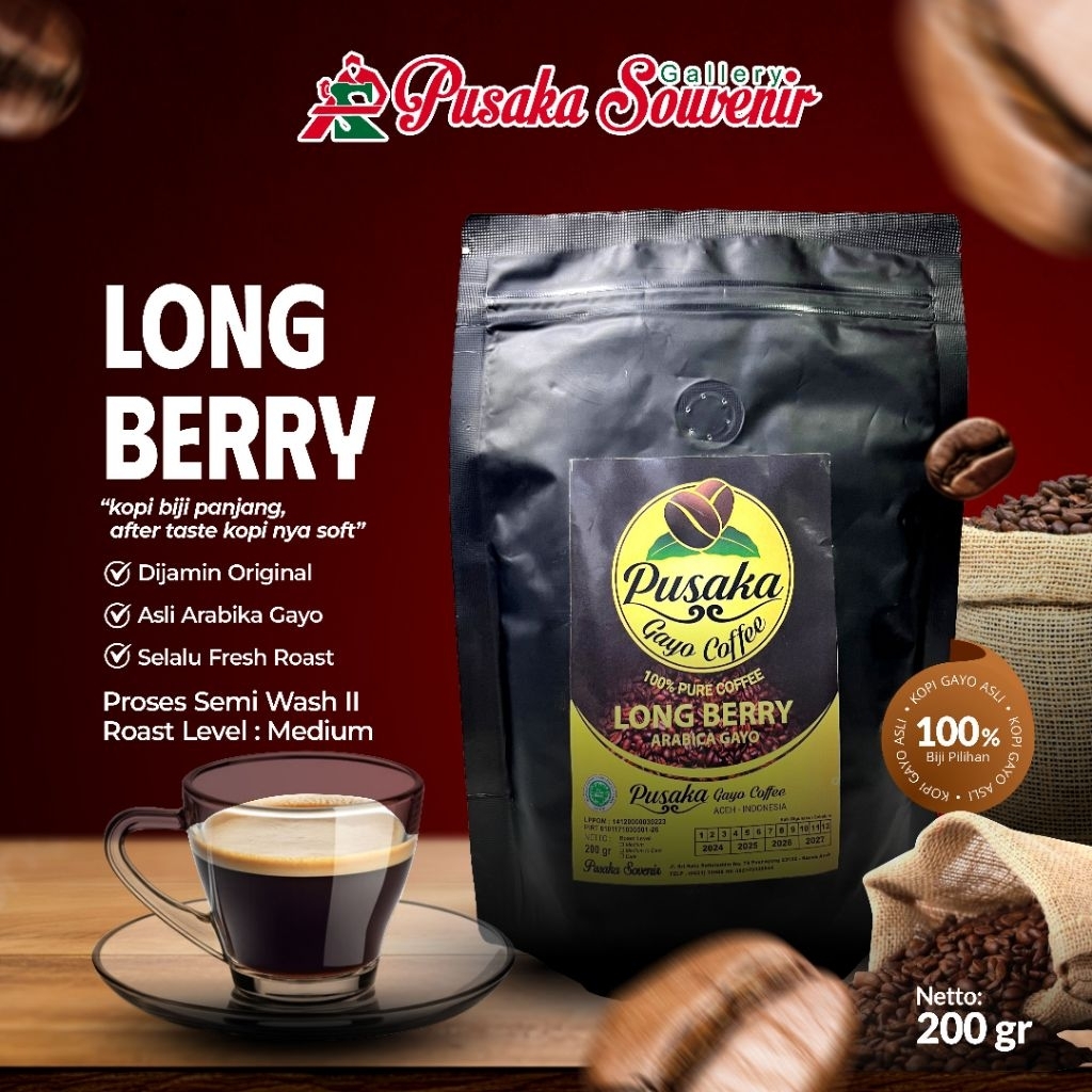 

Kopi pusaka gayo Long berry