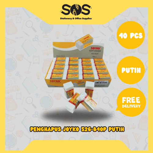 

Penghapus Joyko 526-B40P Putih 1 ktk