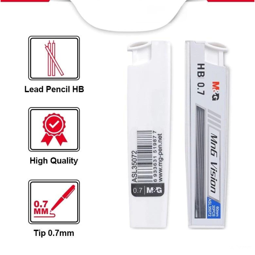 

M&G Refill Pencil Mekanik HB 0.7mm & HB 0.5mm - Hitam