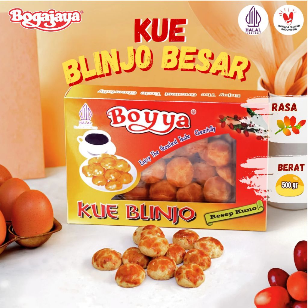 

BOGAJAYA Kue Kering Melinjo Blinjo BOYYA 500Gr Siap Makan Oleh Oleh Surabaya