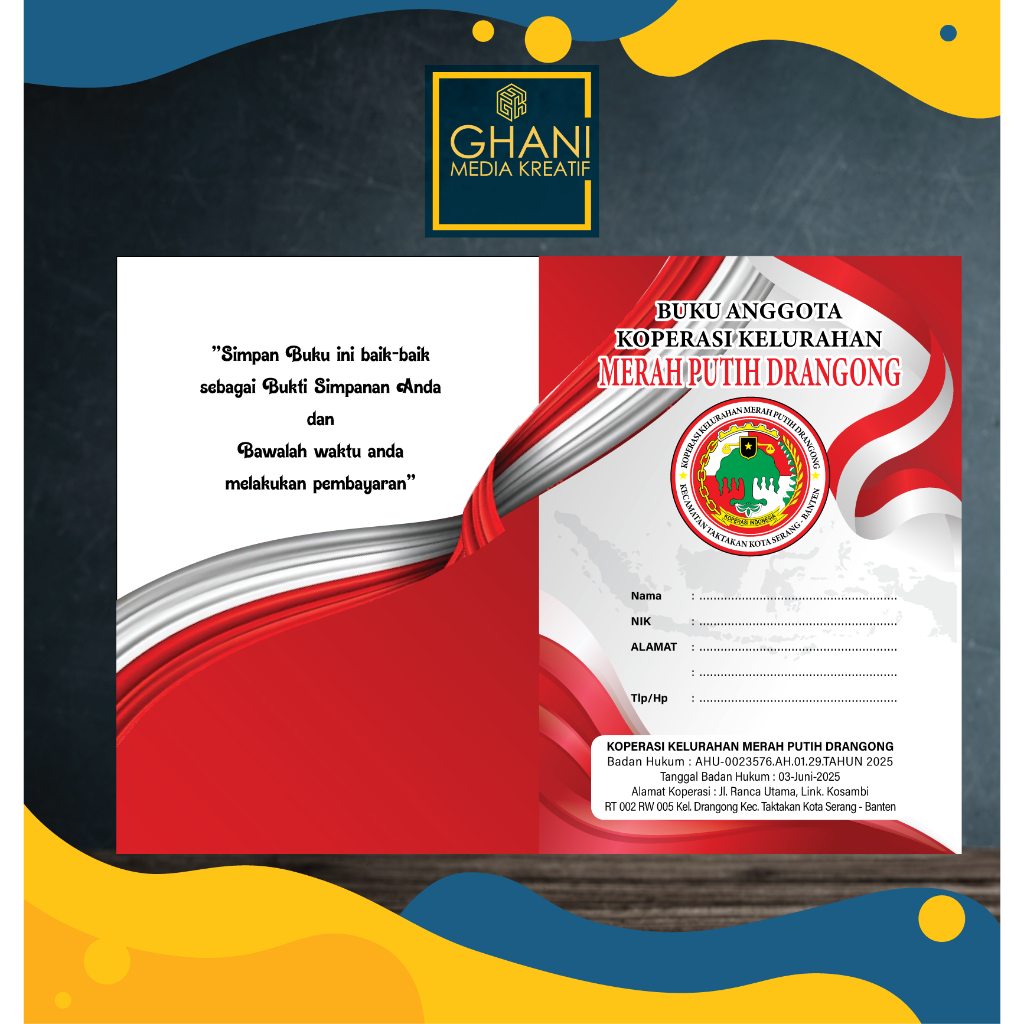 

Buku KOPERASI MERAH PUTIH 2025 Custom - Desa DRANGONG
