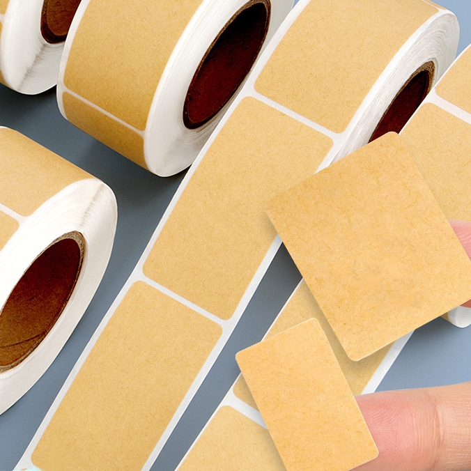 

Stiker Label Blank Kraft Polos Warna Coklat Persegi Kotak Tag Nama Kado Amplop Hampers Jar Toples