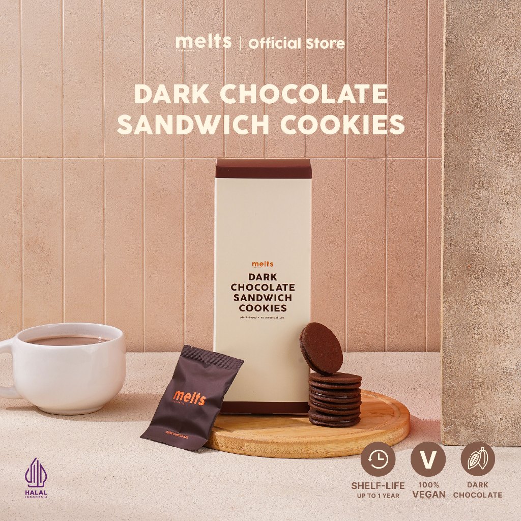 

Melts Dark Chocolate Sandwich Cookies | Hadiah Kado Parcel Hampers Kue Kering