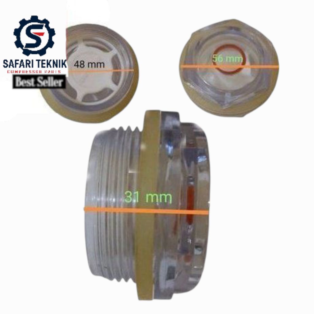 Kaca Oli  Tutup Kompresor Angin Puma Oil Gauge