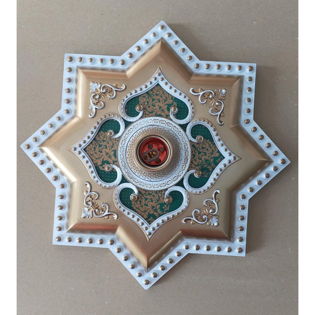 Ornamen Lampu Hias Plafon / Lampu Ornamen Plafon Gypsum PVC / GRC