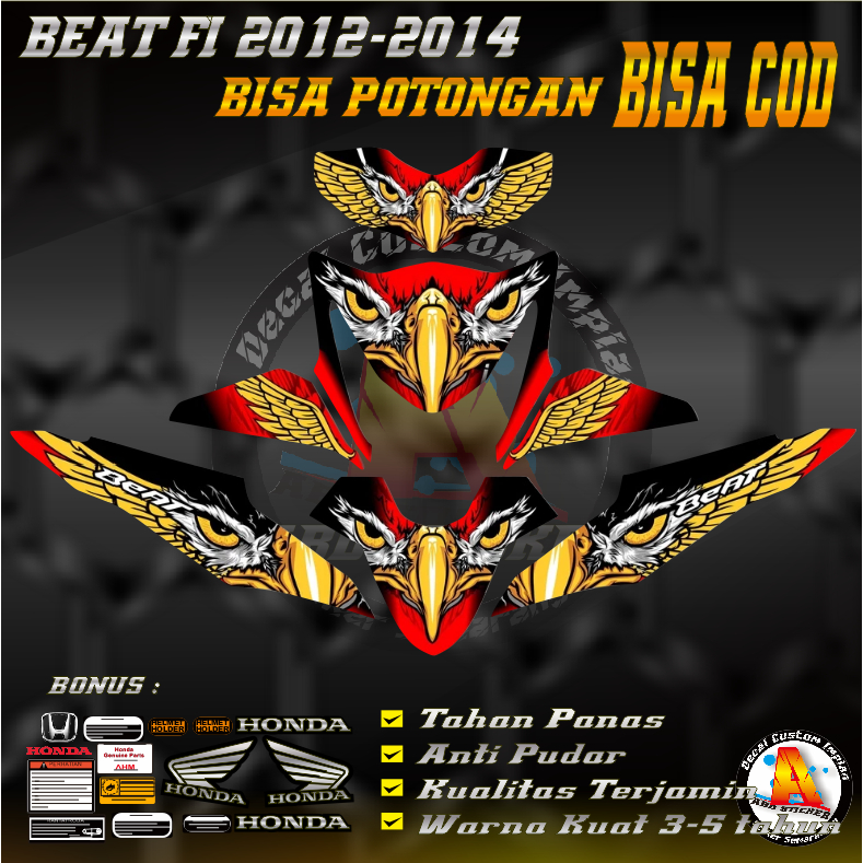 Decal Stiker Beat Fi Lama 2012-2014 /Stiker Decal variasi Beat Fi Lama 2012-2014 A019