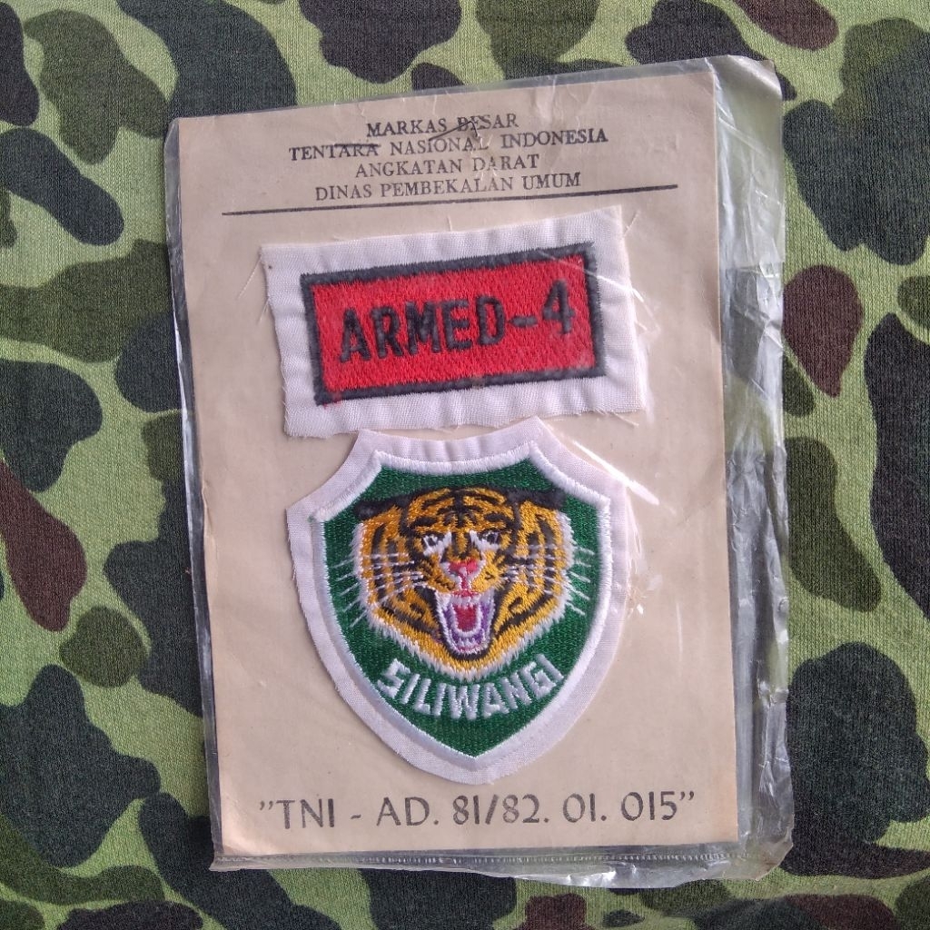 patch tentara jadul tahun 19i80 koleksi militer jaman dulu patch abri jadul tentara siliwangi koleks