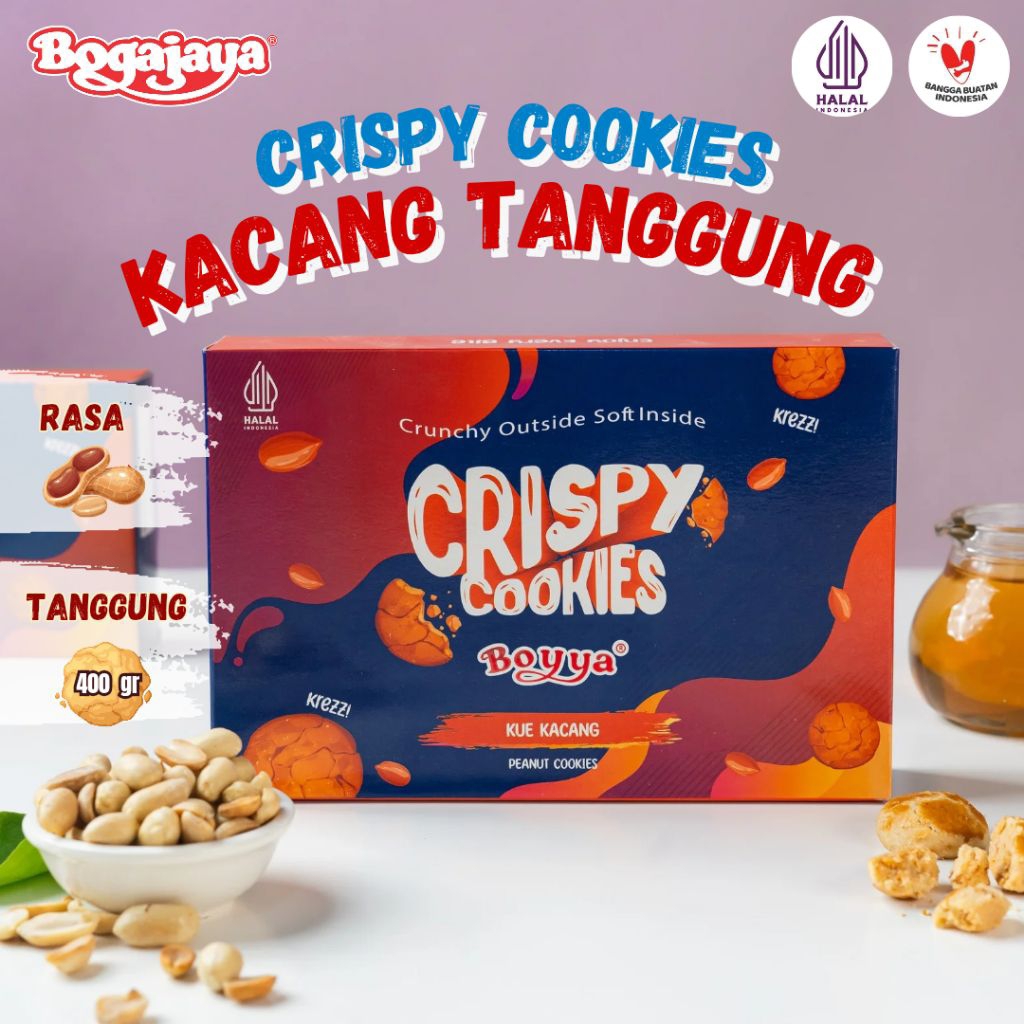 

BOGAJAYA Kue Kacang CRISPY COOKIES BOYYA Oleh Oleh Surabaya