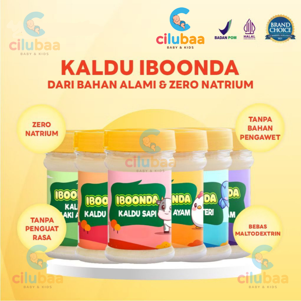 

Bumbu Bunda Iboonda Kaldu Ayam / Kaldu Ceker Ayam / Kaldu Hati Ayam / Kaldu Jamur / Kaldu Sapi / Kaldu Teri MPASI 75 g
