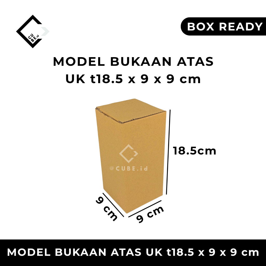

CORRUGATED BOX BUKAAN ATAS 18,5 X 9 X 9 CM