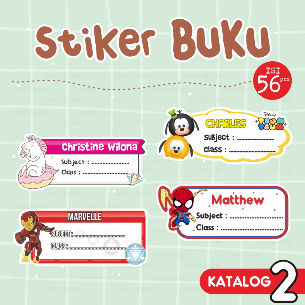 

Stiker Nama Buku / Stiker Custom Nama Buku Sekolah Anak