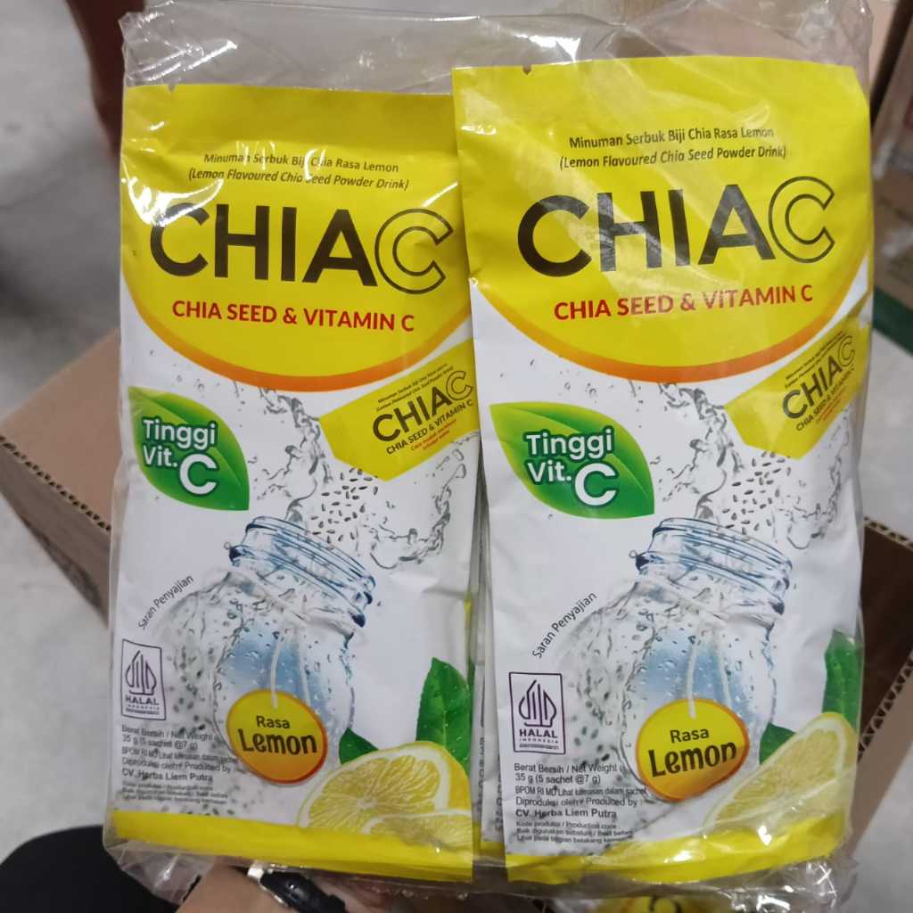 

ChiaC-[1pack isi 12 sachet] Vitamin C Powder Drink Infused Water Dengan Biji Chia Seed Organik