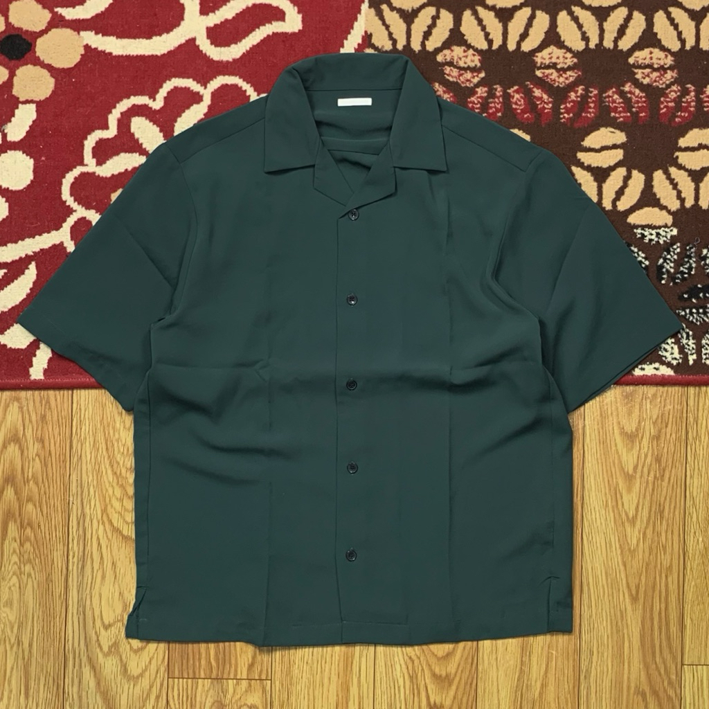 GU UNIQLO OVERSIZE OPEN COLLAR SHIRT SIZE L | GU OVERSIZE SHIRT | GU OPEN COLLAR SHIRT | OPEN COLLAR
