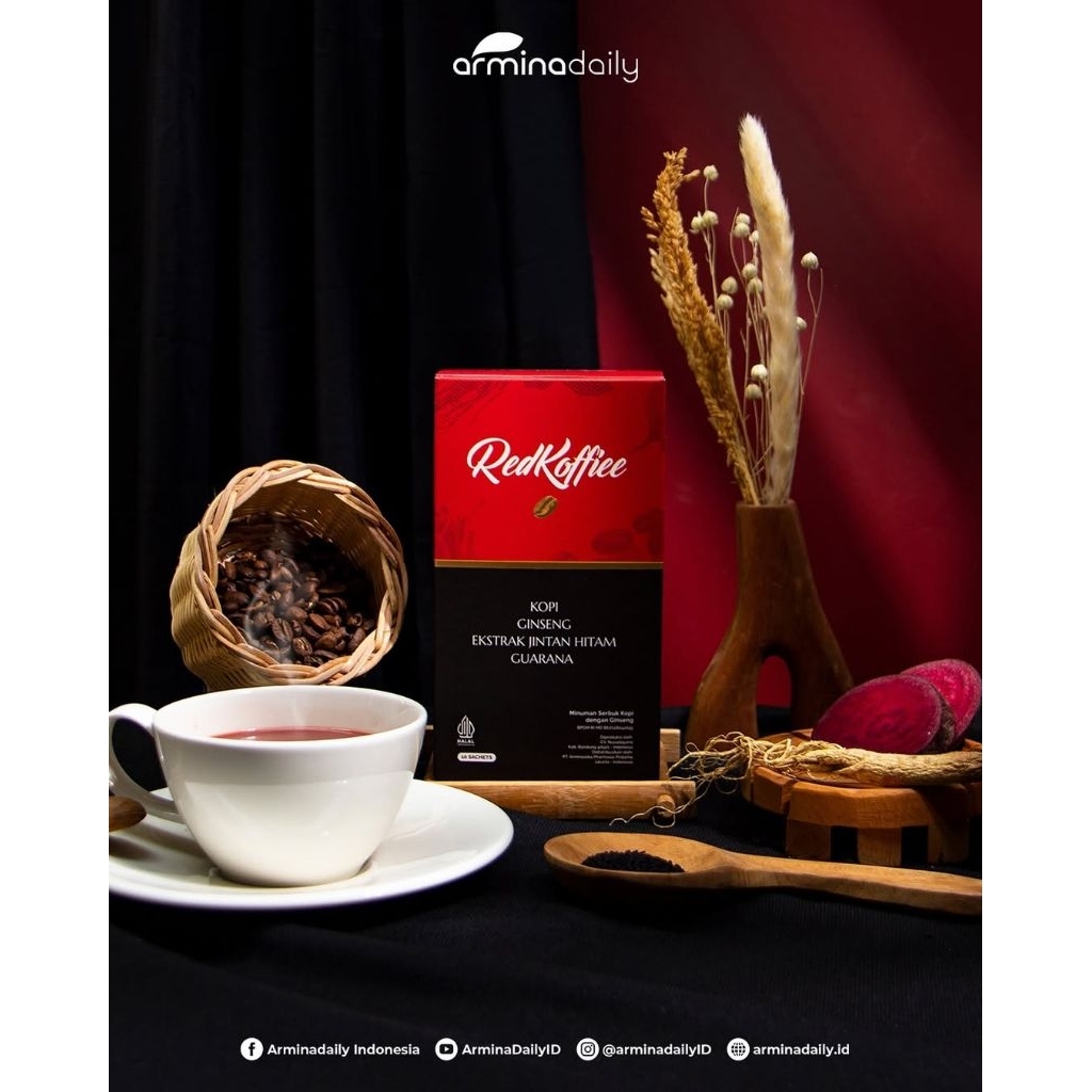 

Kopi Merah Original Red Koffiee Armina Daily 1 box isi 10 sachet