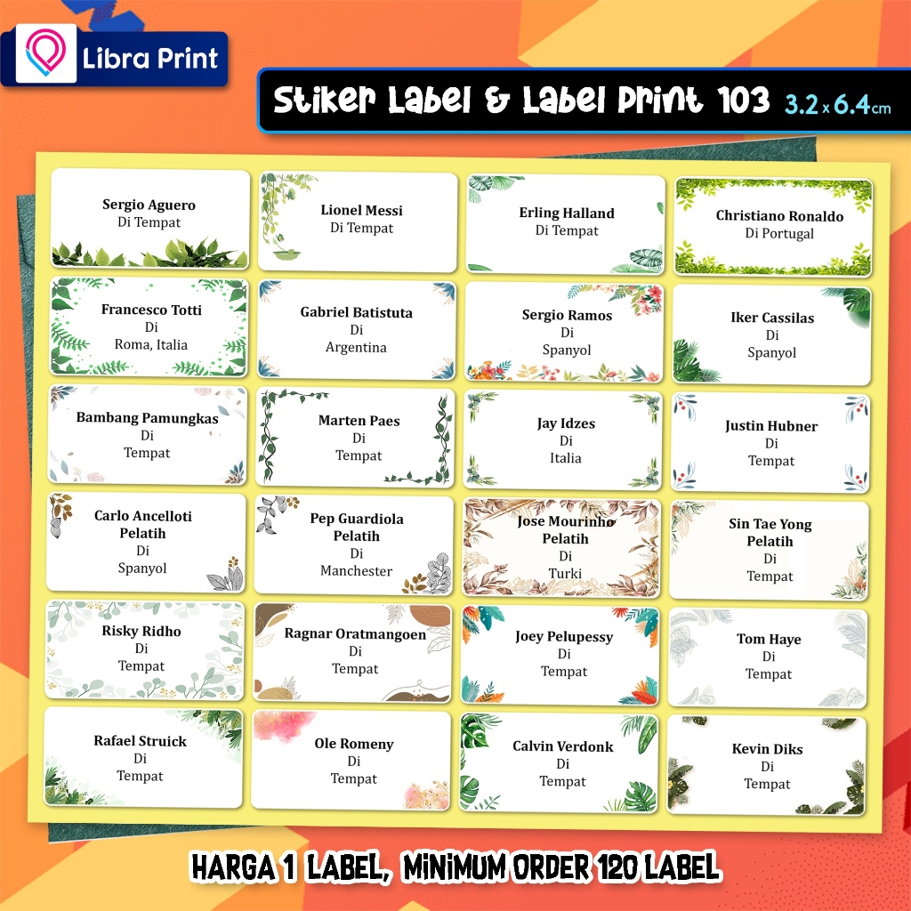 

CETAK STIKER LABEL NAMA UNDANGAN MOTIF DAUN PRINT LABEL PERNIKAHAN