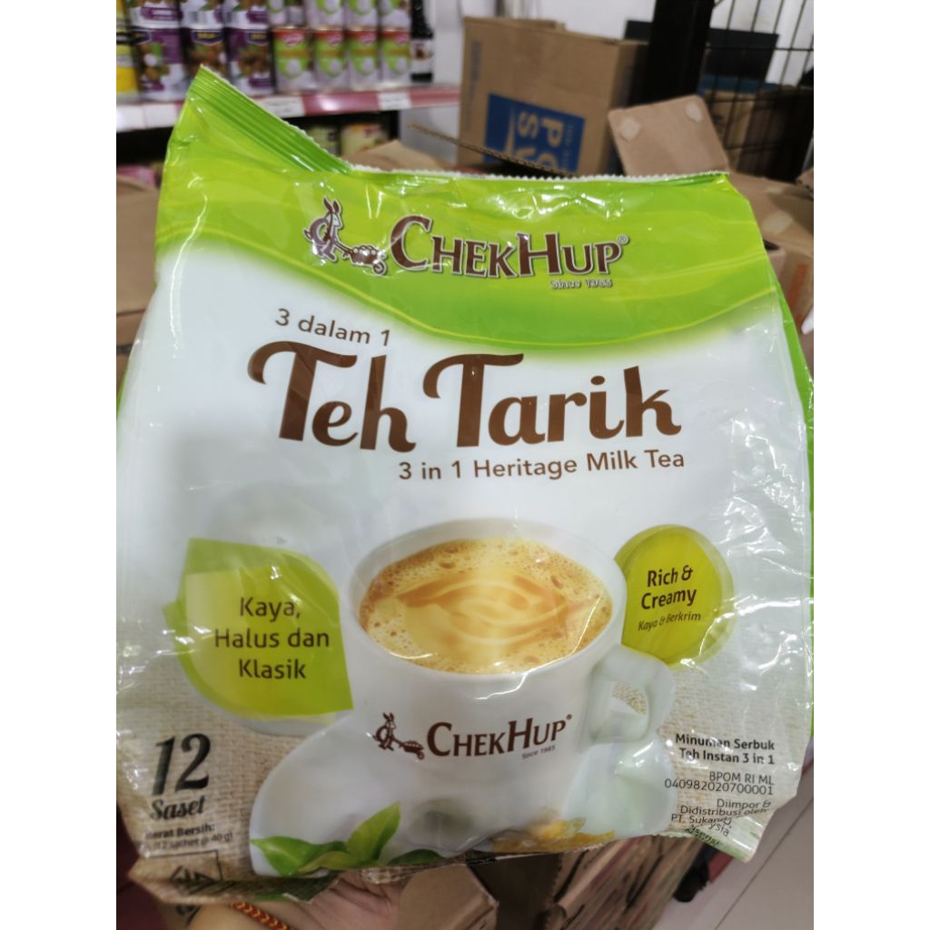 

Chek Hup Teh Tarik 3in1 Malaysia Tea instant teh traik 12s 480gr