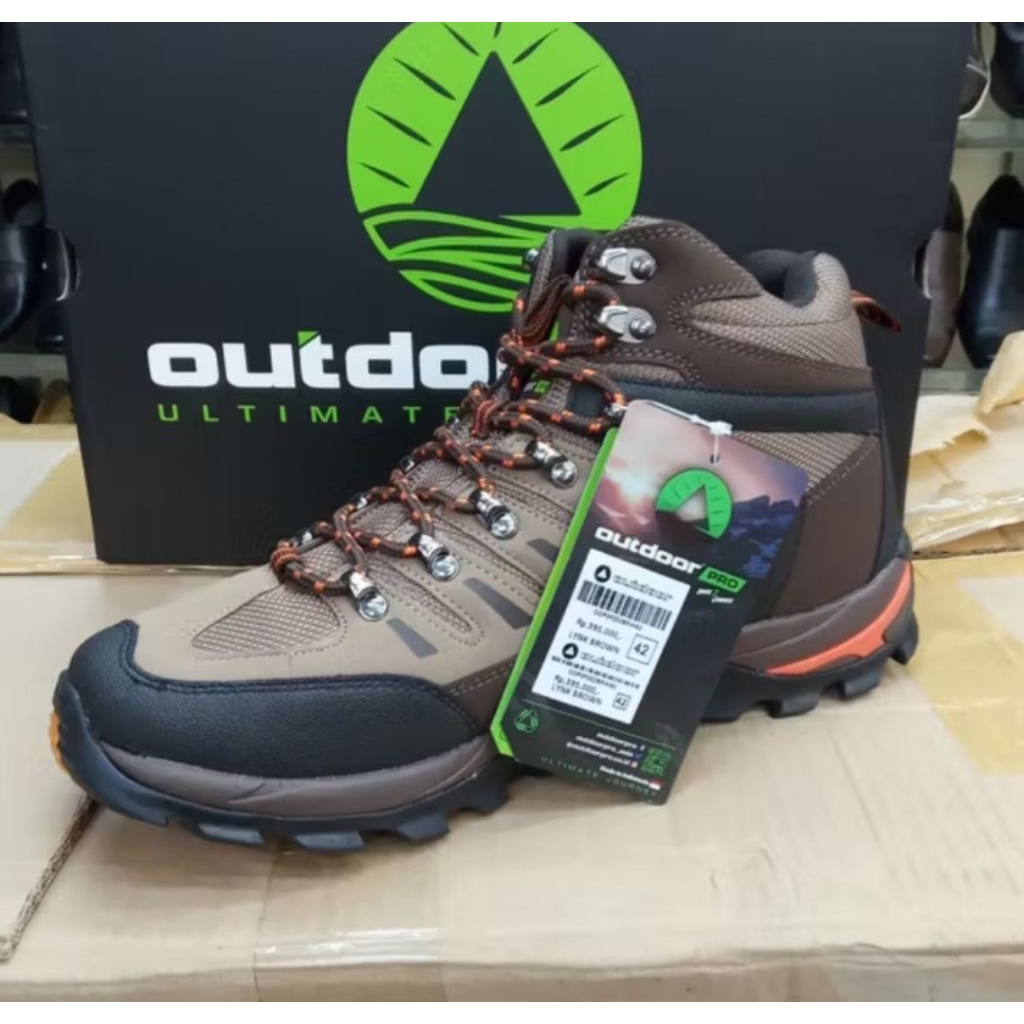 Sepatu Hiking Outdoor Pro LYNK Warna Beige Orange - Sepatu Gunung Outdoor Pro Lynk Original