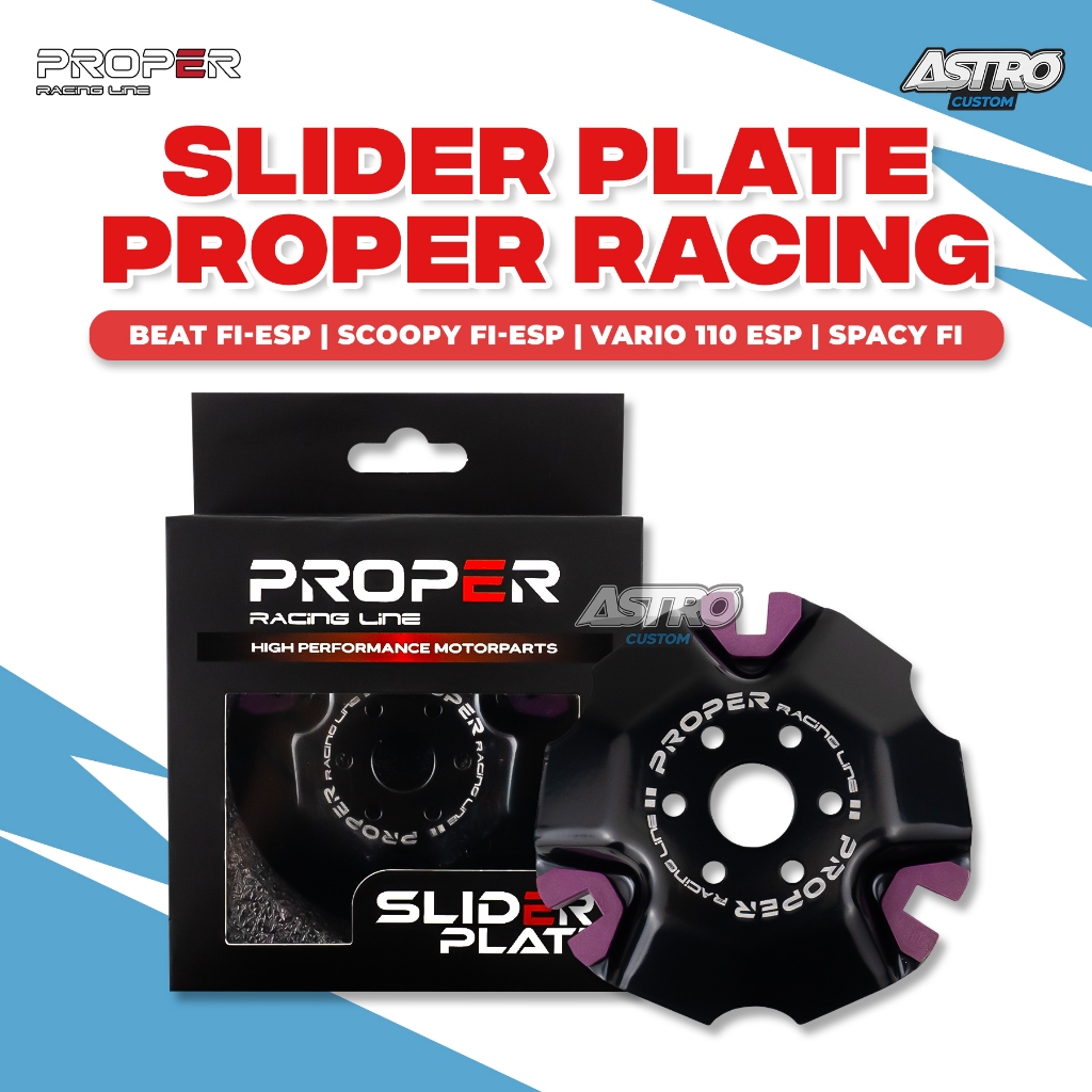Proper Slider Plate Beat Fi Street Old Scoopy Fi ESP Vario 110 Karbu Spacy Fi Tutup Rumah Roller CVT