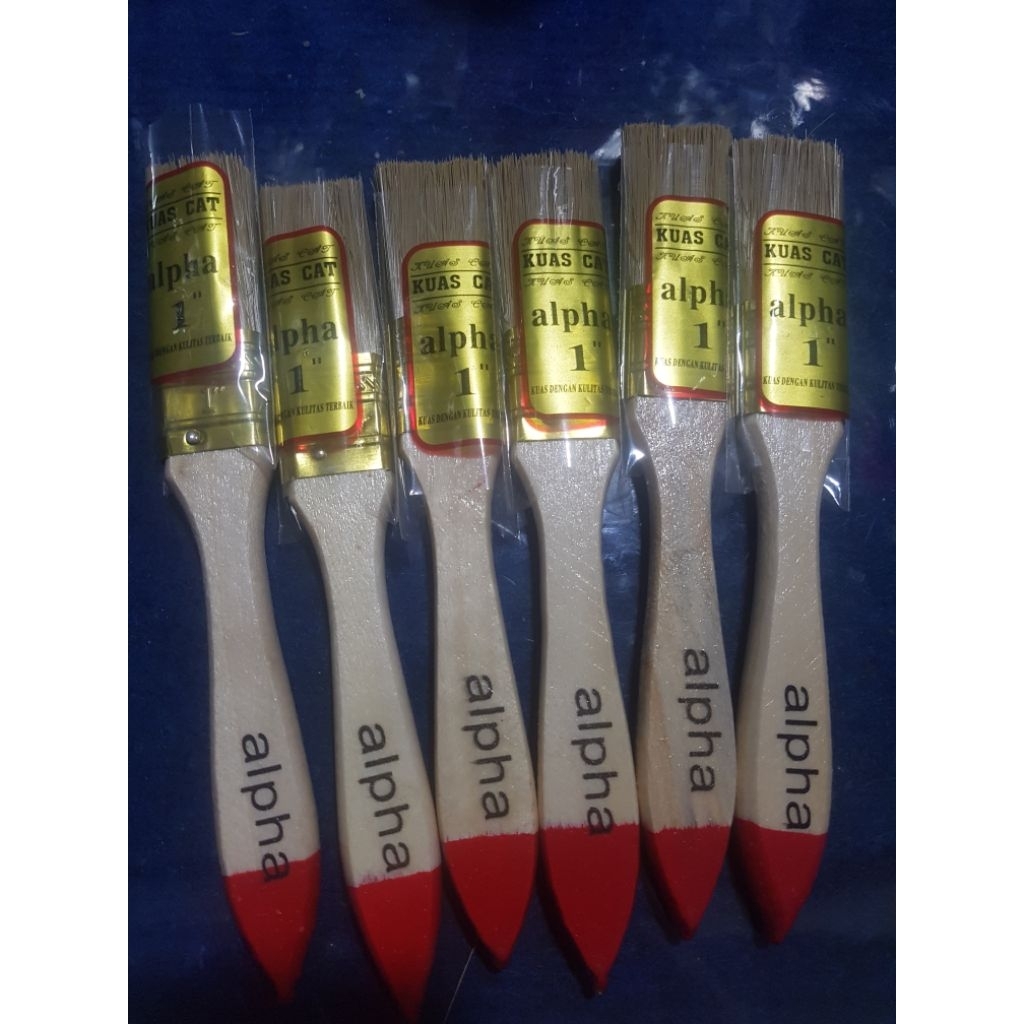 

kuas cat satuan gagang kayu ukuran 1"/1,5"/2"/2"/3"/4".