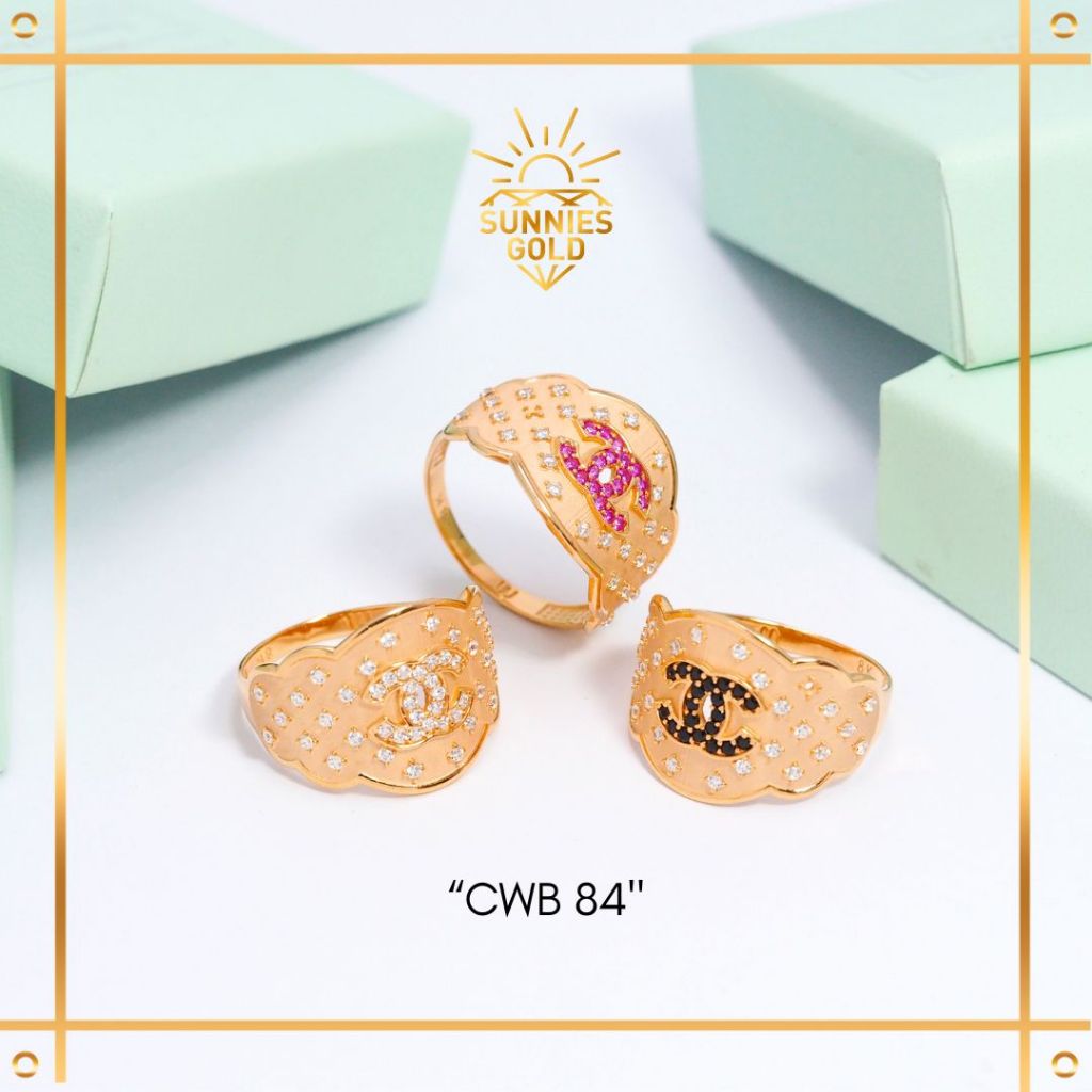 CINCIN EMAS ASLI KADAR 6K DAN 8K CINCIN DUBAI LEBAR GOLD CINCIN WANITA EMAS ASLI - CWB 84