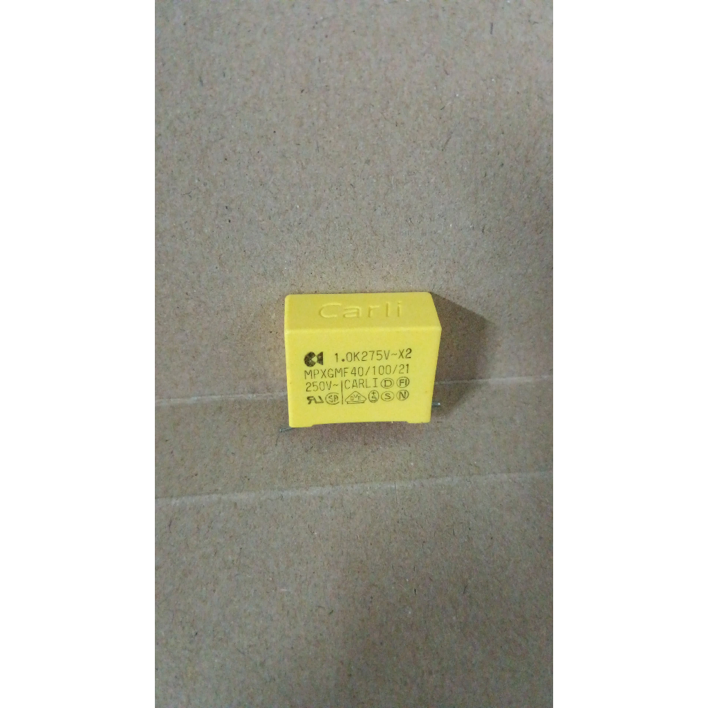 8681 kapasitor mkt mkp kotak kuning 1uf 1.0uf 1,0 275v 1 1.0 1,0 uf