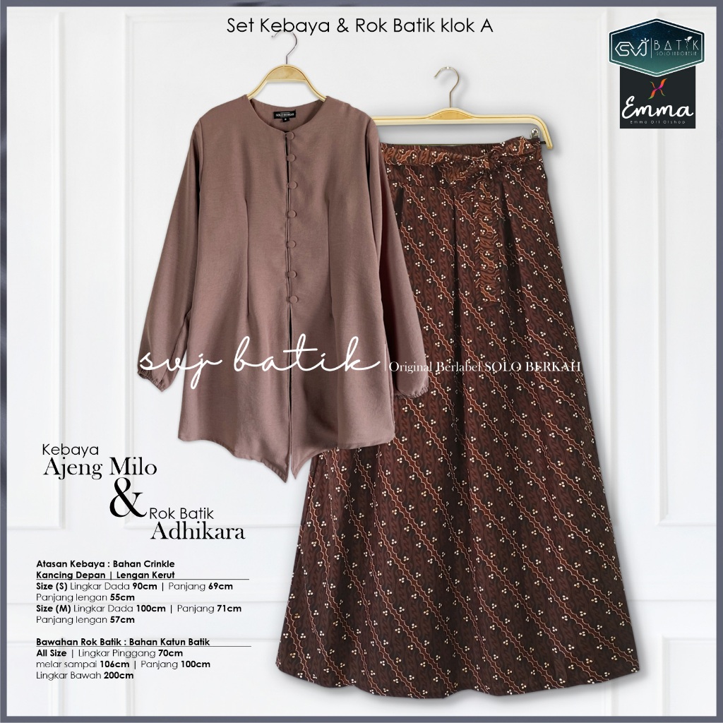 Setelan Kebaya Nude Milo Dan Rok Batik Klok A Katalog 3