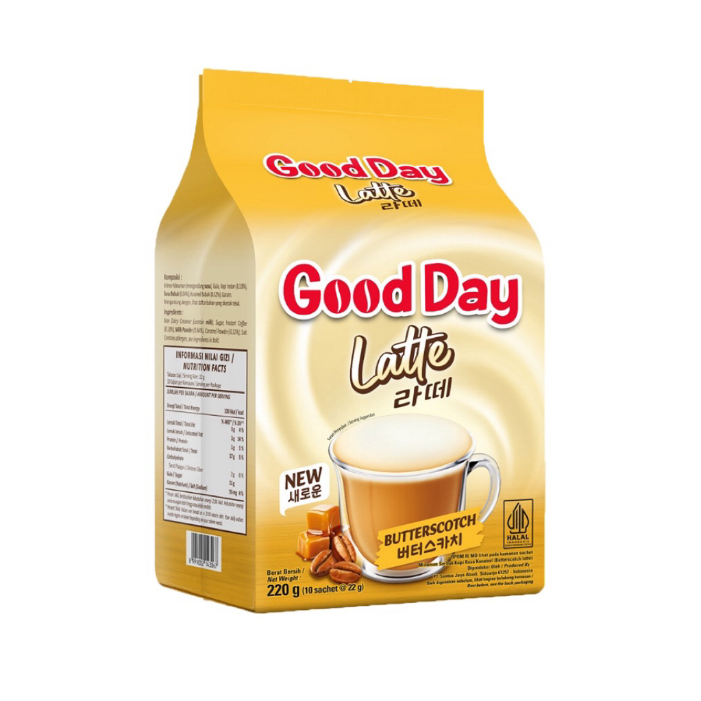 

Good Day Kopi Instan Butterscotch Latte 10 x 22 gram