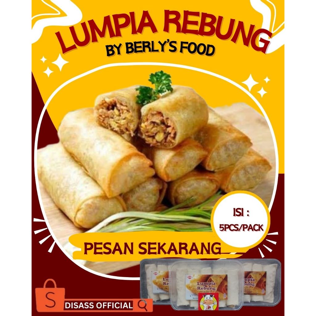 

FROZEN FOOD BERLY'S LUMPIA REBUNG ISI 5PCS - DISASS JOGJA