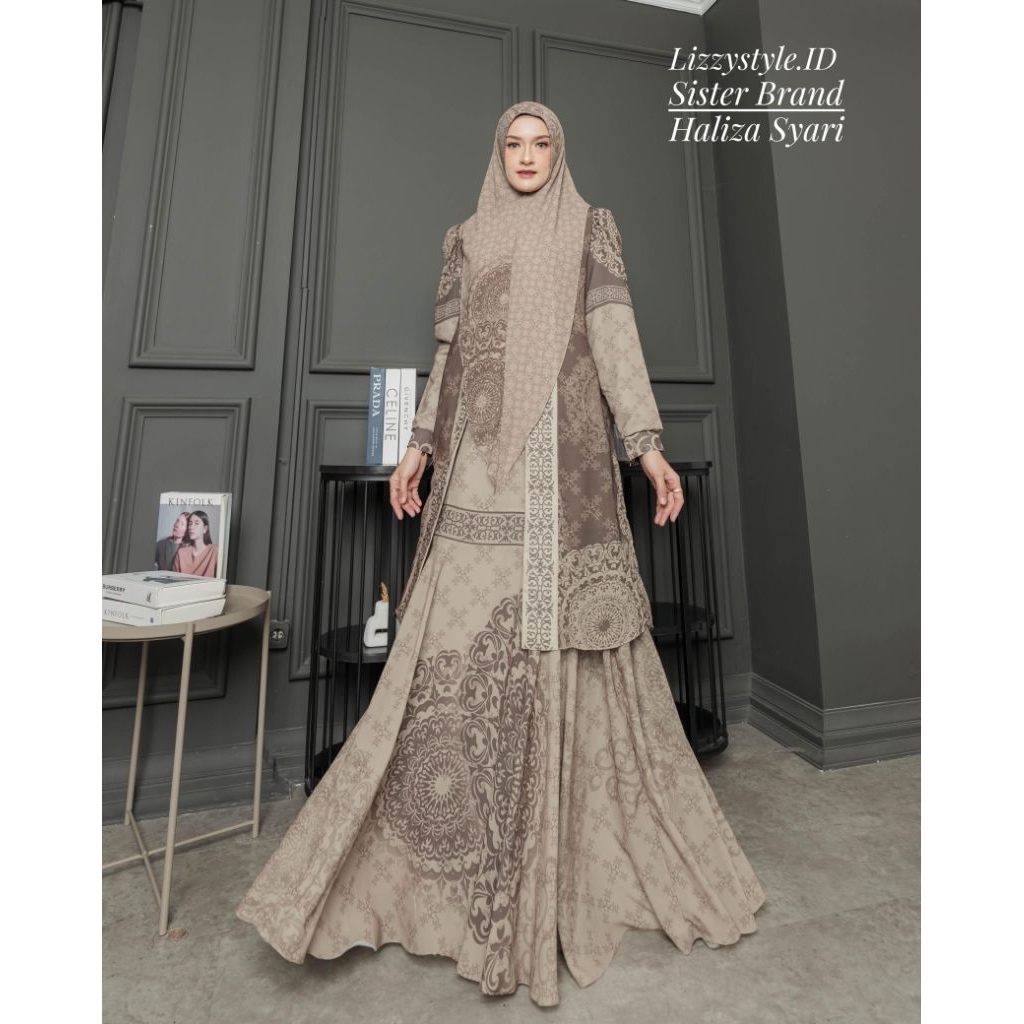 ZHIFARA KERATON BY HALIZA SYARI| Set Gamis + Outer