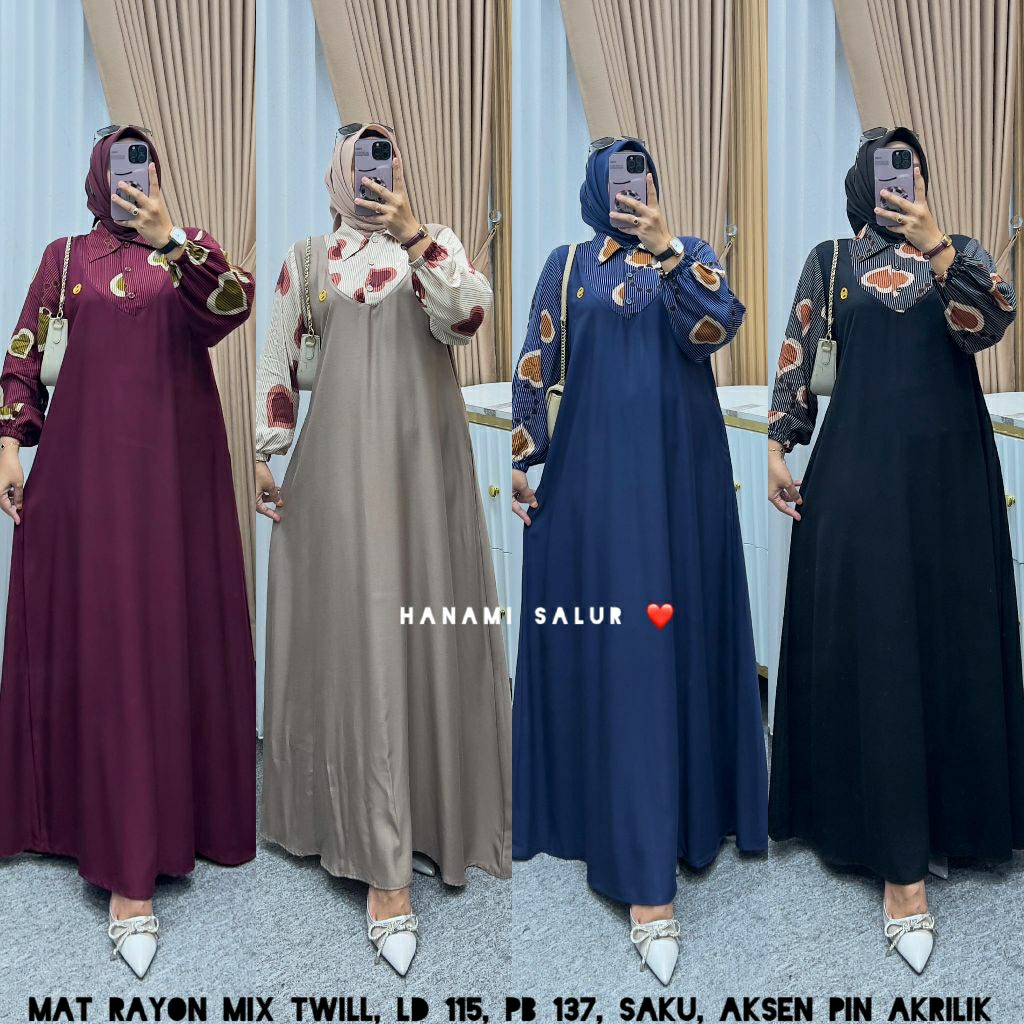 HANAMI DRESS SALUR_DRESS KEKINIAN_DRESS WANITA_DRESS SALUR_DRESS TRANDING