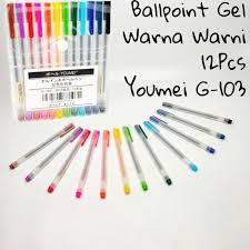 

12warna pulpen gel warna warni / 12pcs pulpen gel warna warni / Pulpen Gel Youmei 12 Colors G103