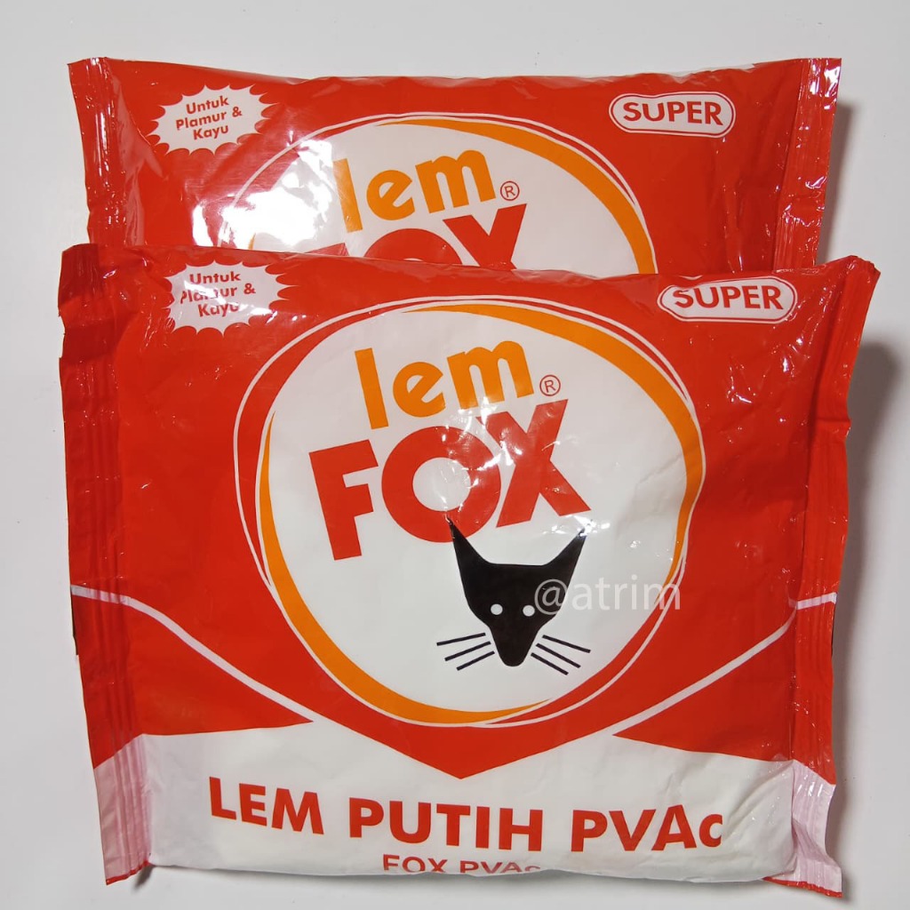 

Lem FOX SUPER 350 Gram | Lem Putih Super PVAC Fox 350 Gram Kantong Merah