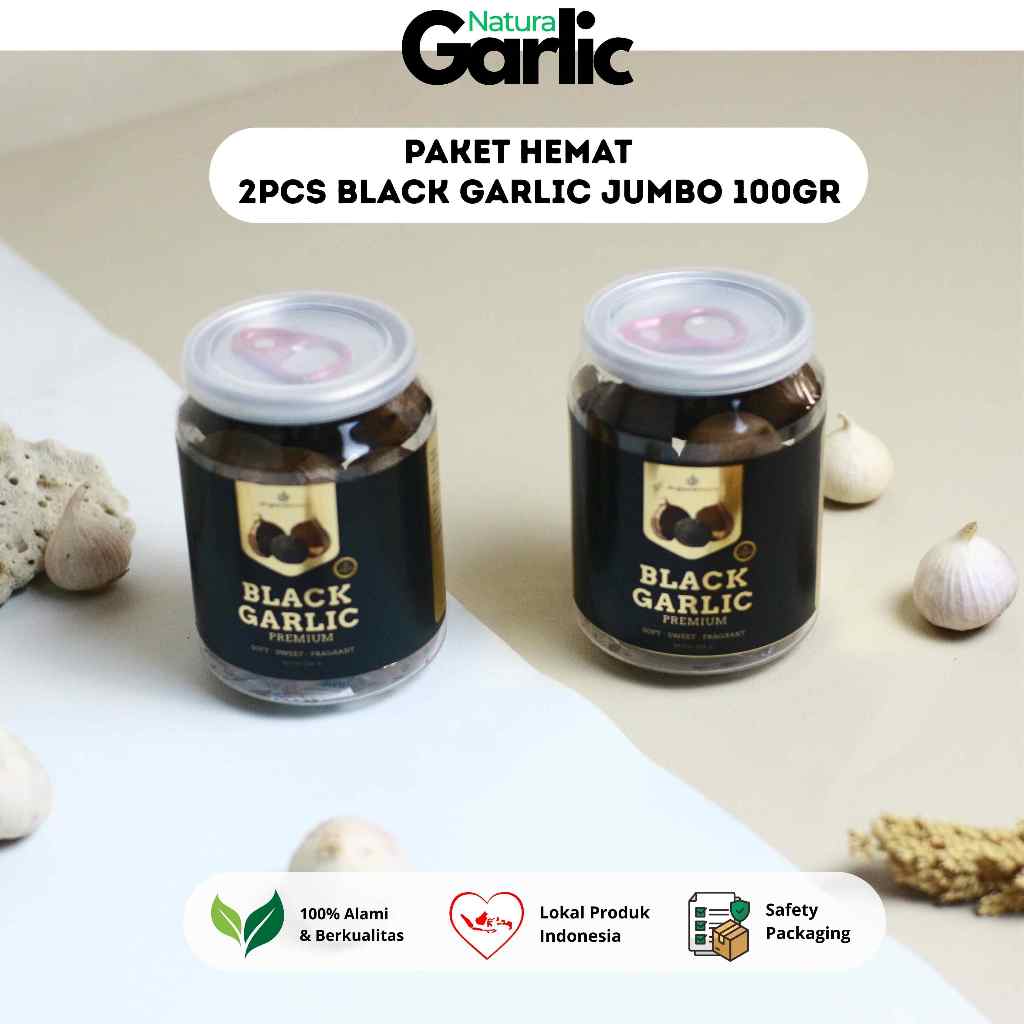 

2PCS JUMBO BLACK GARLIC Premium Bawang Hitam Tunggal 100gr