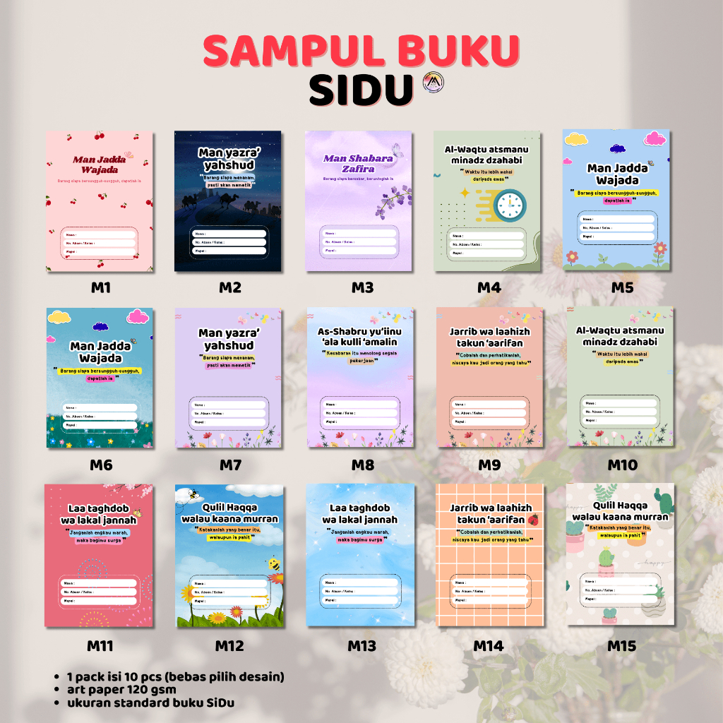 

MOZZ.ART - 1 Pack Sampul Buku Desain Peribahasa Bahasa Arab TERMURAH | SAMPUL BUKU