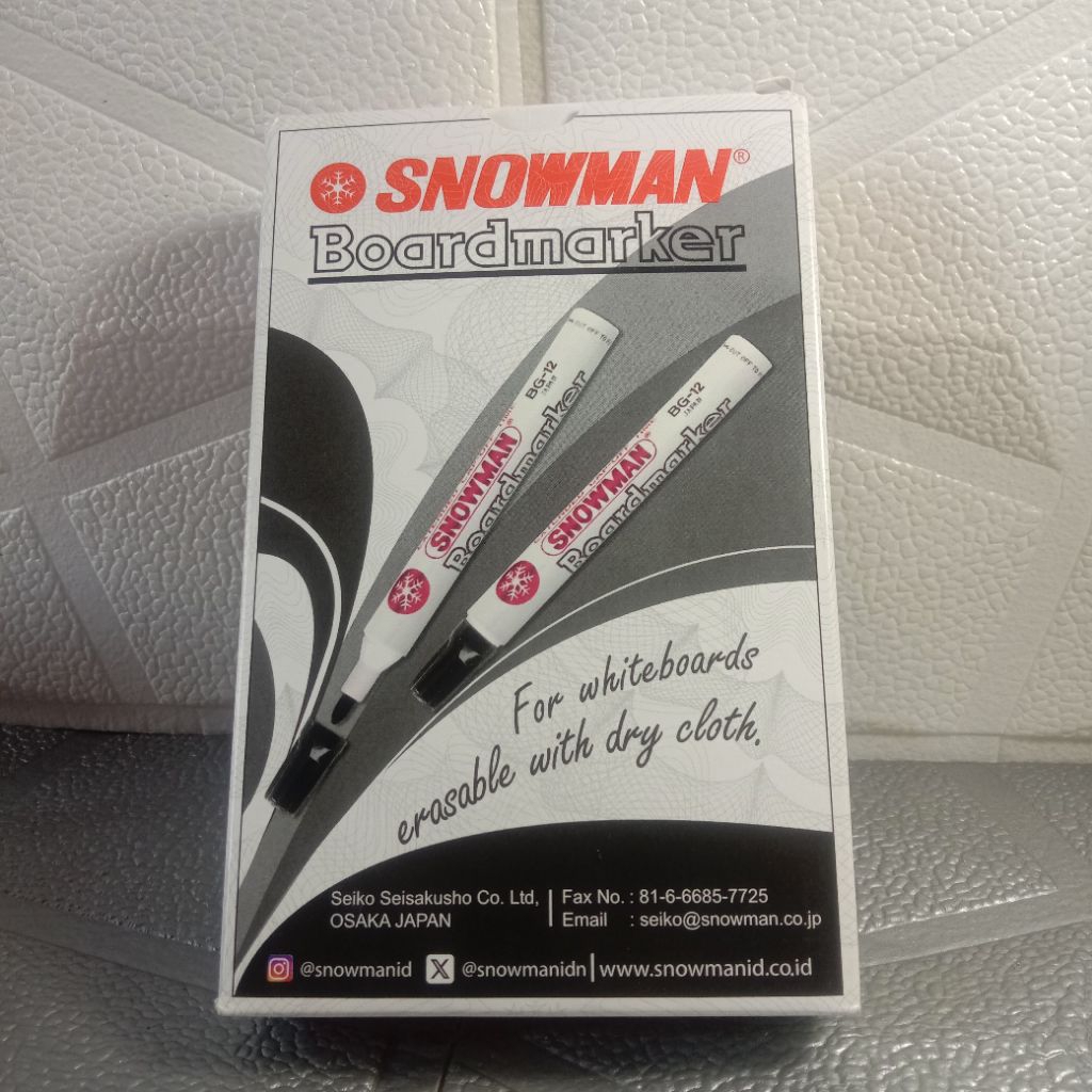 

Spidol Hitam Merk Snowman/Snowman White Board Marker